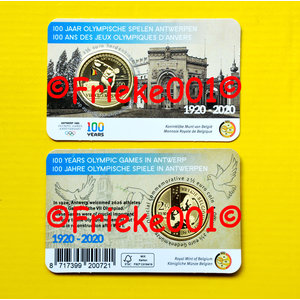 Belgium 2.50 euro 2020  in blister colored.(100 years Olympic Games Antwerp)