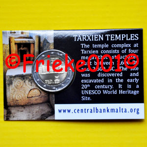 Malta 2 euro 2021 comm in blister.(Tarxien Temples) (with mint mark)