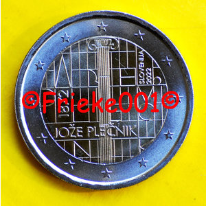 Slovenië 2 euro 2022 comm.(Joze Plecnik)