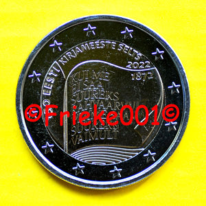 Estonia 2 euro 2022 comm.(150 years of literature)