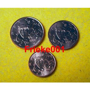 France 1,2 et 5 cent 1999 unc