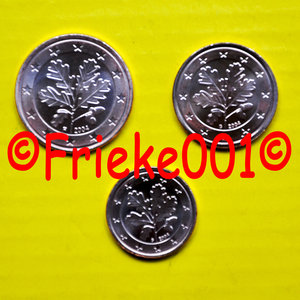 Germany 1,2 and 5 cent 2004 unc