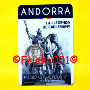 Andorra 2 euro 2022 comm in blister.(Karel De Grote)