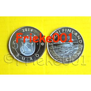 Finland 5 euro 2014 unc.(Parelduiker)