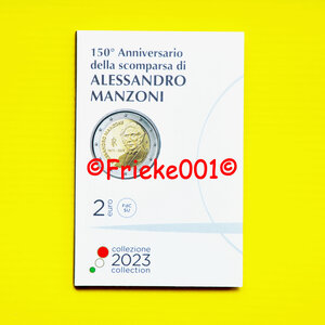 Italy 2 euro 2023 comm in blister.(Manzoni)