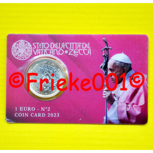 Vatican 1 euro 2023 in coincard.(2nd issue)