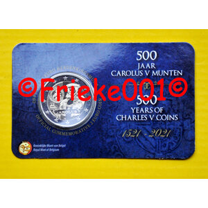 Belgium 2 euro 2021 comm in blister.(Carolus) Dutch