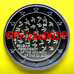Belgique 2 euro 2024 comm.(Présidence de l'UE)