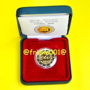 Belgium 2 euro 2010 comm proof.(European Union)