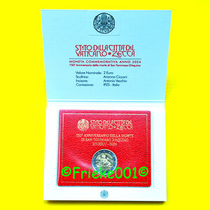 Vatican 2 euro 2024 comm in blister.(Thomas Aquinas)
