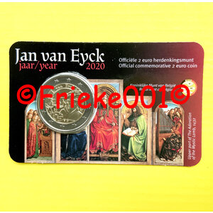 Belgium 2 euro 2020 comm in blister.(Jan Van Eyck) Dutch