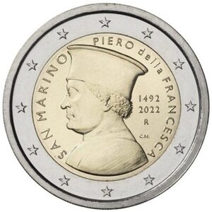San marin 2 euro 2022 comm.(Piero Della Francesca)