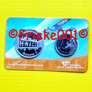 Nederland 1 euro 2024 unc in blister + penning.(100 jaar internationale vlucht)