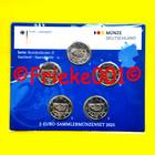 Germany 5x 2 euro 2025 comm in blister.(Saarland ADFGJ)