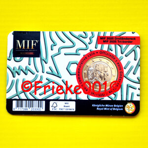 Belgium 1 euro 2025 unc in blister.(Three-country point)