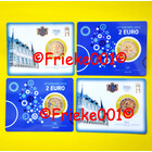 Luxembourg 4x 2 euro 2025 comm in blister.(Coloured and uncoloured)