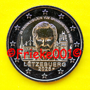 Luxembourg 2 euro 2025 comm. (Grand Duke Henri)