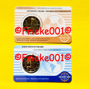 Finland 2x 2 euro 2025 comm in blister.(Diplomatie en buitenlands beleid) Fins + Engels
