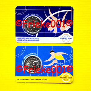 Finland 2x 2 euro 2025 comm in blister.(Atletiek) Fins + Engels