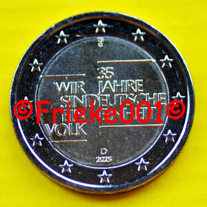 Duitsland 2 euro 2025 comm.(35 jaar duitse eenheid)