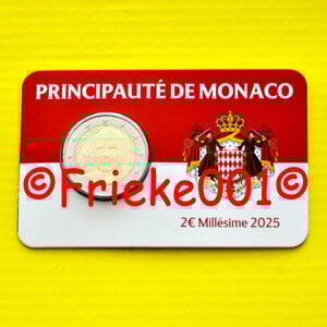 Monaco  2 euro 2025 unc in blister.(Private Uitgifte)