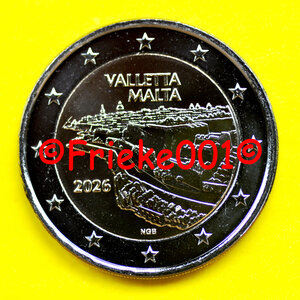 Malte 2 euro 2026 comm.(La Valette)