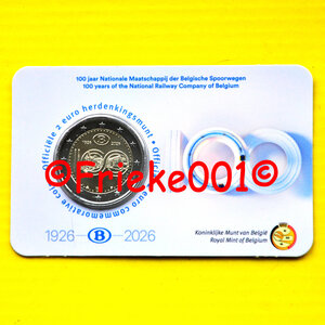 Belgique 2 euro 2026 comm.(100 ans des chemins de fer belges)