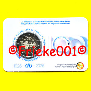 Belgium 2 euro 2026 comm.(100 years of Belgian railways) French