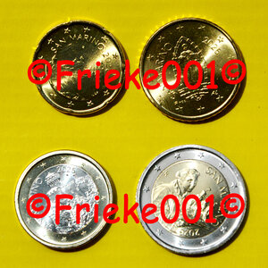 San marin 20 et 50 cent,1 et 2 euro 2026 unc