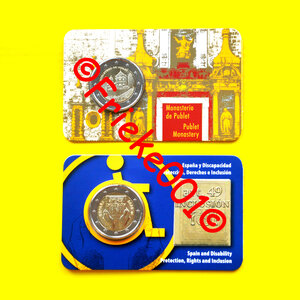 Spanje 2x 2 euro 2026 comm in blister.(Poblet en Beperking)