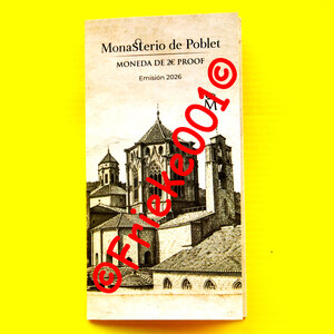 Spain 2 euro 2026 comm in blister Proof.(Poblet Monastery)