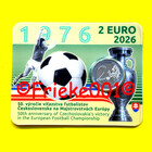 Slovakije 2 euro 2026 comm in blister.(EK Voetbal 1976)