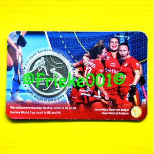 België 2,50 euro 2026 in blister.(WK Hockey 2026) Nederlands