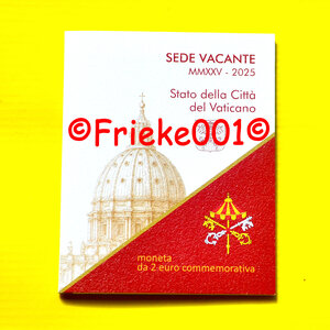 Vaticaan 2 euro 2025 in blister.(Sede Vacante)