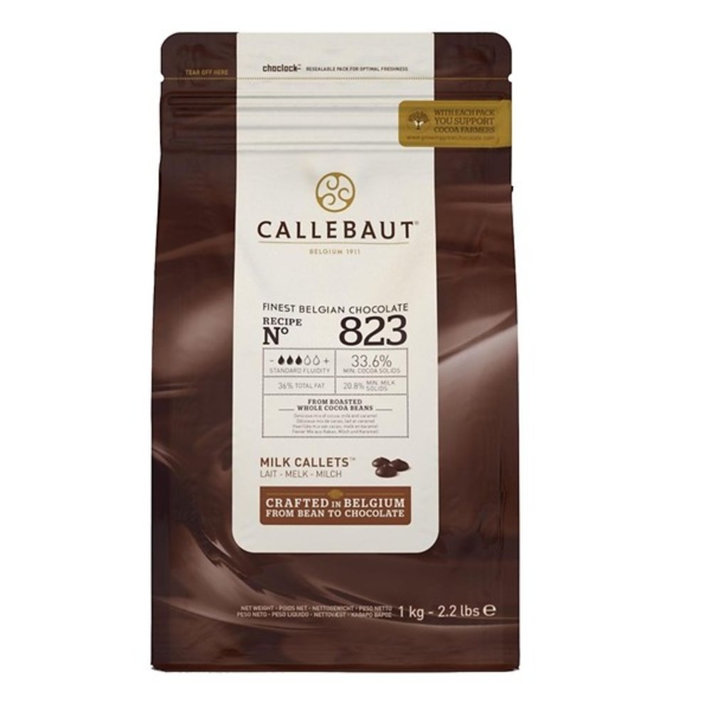 Callebaut Finest Belgian chocolate Milk 823 Callebaut Finest Belgian chocolate Milk 823