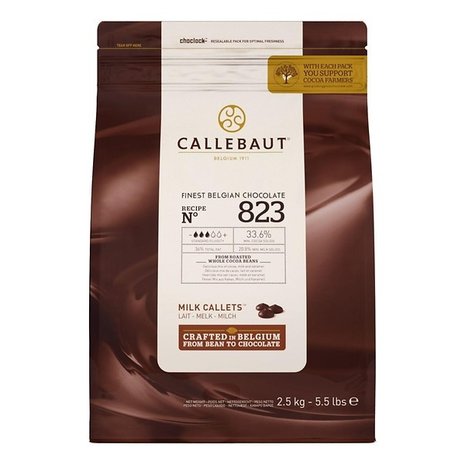 Callebaut Finest Belgian chocolate Melk chocolade callets 823 Callebaut Finest Belgian chocolate Melk chocolade callets 823
