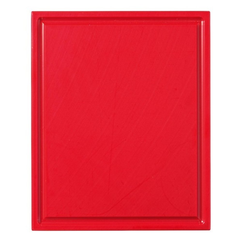 Snijplank met sapgeul, 1/2 GN rood, 325 x 265 x 15 mm