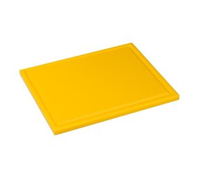 Snijplank met sapgeul, 1/2 GN geel, 325 x 265 x 15 mm Snijplank met sapgeul, 1/2 GN geel, 325 x 265 x 15 mm