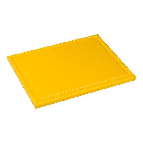 Snijplank met sapgeul, 1/2 GN geel, 325 x 265 x 15 mm