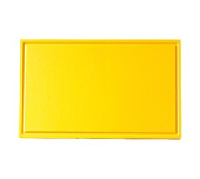 Snijplank met sapgeul geel, 530 x 325 x 15 mm Snijplank met sapgeul geel, 530 x 325 x 15 mm