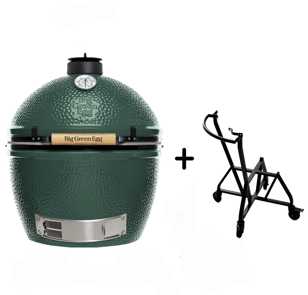 Big Green Egg Extra Large + Geintegreerd onderstel met Nest Handler Big Green Egg Extra Large + Geintegreerd onderstel met Nest Handler