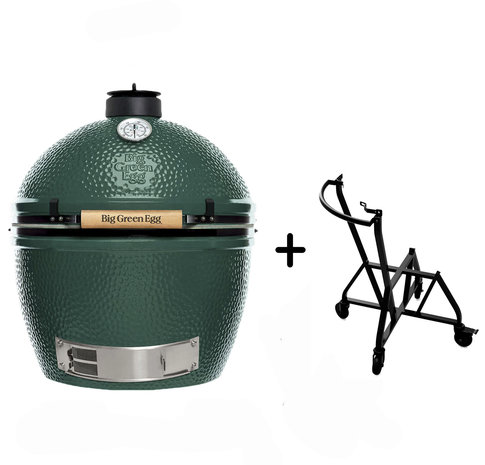 Big Green Egg Extra Large + Geintegreerd onderstel met Nest Handler Big Green Egg Extra Large + Geintegreerd onderstel met Nest Handler