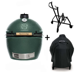 Big Green Egg Extra Large + Geintegreerd onderstel met Nest Handler + Hoes Big Green Egg Extra Large + Geintegreerd onderstel met Nest Handler + Hoes