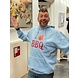 Hoody licht blauw BBQ Hoody licht blauw BBQ