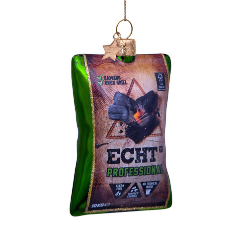 Kerstbal Houtskool ECHT Kerstbal Houtskool ECHT