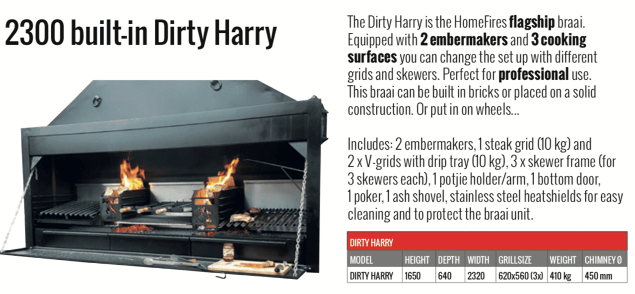 Zuid-Afrikaanse Braai Dirty Harry 2300 Home Fires Zuid-Afrikaanse Braai Dirty Harry 2300 Home Fires
