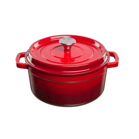 Grand Feu - Geëmailleerde gietijzeren braadpan - 4,7 ltr. - rood Grand Feu - Geëmailleerde gietijzeren braadpan - 4,7 ltr. - rood