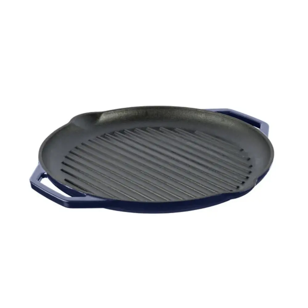 Grand Feu - Geëmailleerde gietijzeren grillpan - blauw Grand Feu - Geëmailleerde gietijzeren grillpan - blauw