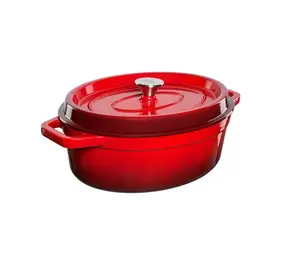 Grand Feu - Geëmailleerd gietijzeren braadpan - ovaal - 5,6 l - rood Grand Feu - Geëmailleerd gietijzeren braadpan - ovaal - 5,6 l - rood