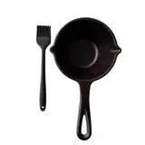 Saus pan met kwast - gietijzer Saus pan met kwast - gietijzer